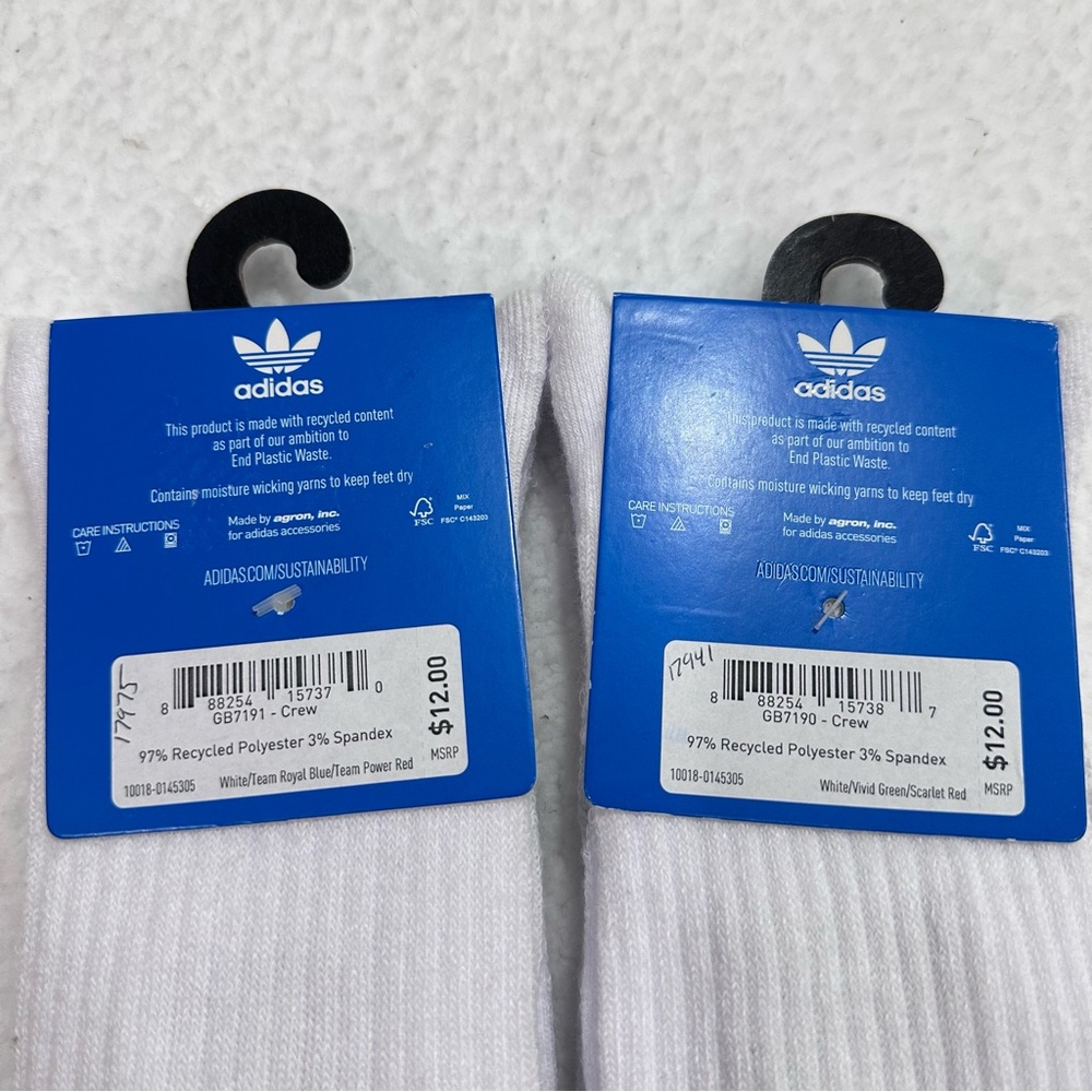 White Adidas Socks - Picture 6 of 7
